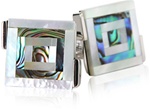 Abalone Bulls Eye Cufflinks