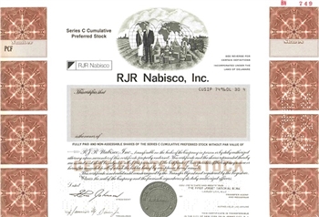 RJR Nabisco, Inc. Specimen Stock Certificate
