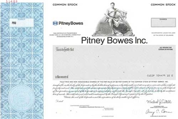 Pitney Bowes, Inc. Specimen Stock Certificate