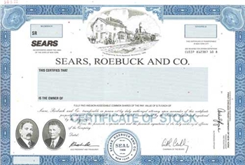 Sears, Roebuck and Co. Specimen Stock Certificate