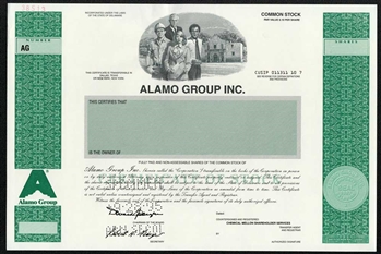 Alamo Group Inc.Specimen Stock Certificate