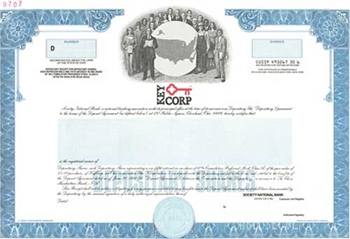 Key Corp Specimen Stock Certificate