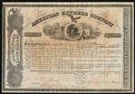 1867 American Express Co Issued to & Signed by Erastus Corning Jr. (NY Central RR Founder), Henry Wells, & William Fargo