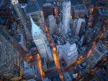 Aerial View of Wall Street Print - Medium