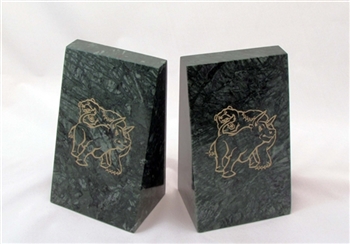 Fighting Bull & Bear Solid Marble Bookends