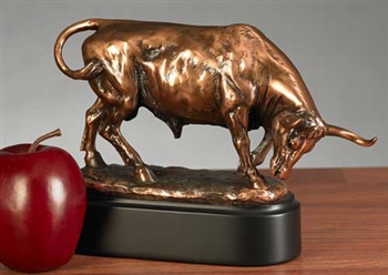 Stock Market Bull Statue - Free Next Day Engraving