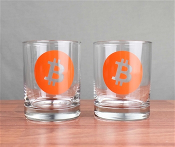 Bitcoin Whiskey Glasses