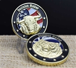 Stock Market Bull & Bear Decision Maker Coin - Gold Plated