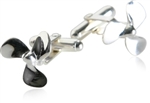 Propeller Cufflinks in Sterling Silver