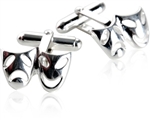 Sterling Silver Drama Mask Cufflinks