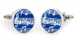 Music Cufflinks in Enamel