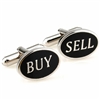 Silver Buy Sell Cufflinks