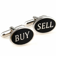 Silver Buy Sell Cufflinks