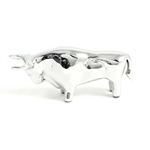 Brass Chrome Plated Wall Street Bull Paperweight