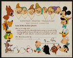 The Walt Disney Company War Bond - 1944 - Unissued