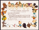 The Walt Disney Company War Bond - 1944 - Unissued