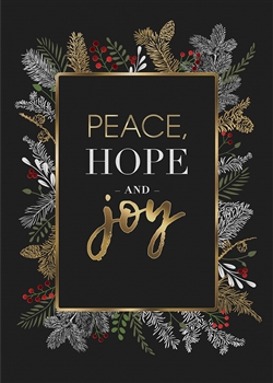 Black & Gold Garland Holiday Card - PREMIUM