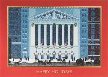 Americana Wall Street Holiday Season's Greeting Card