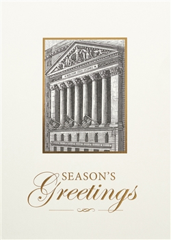 Holiday Greetings Gold Wall Street Card