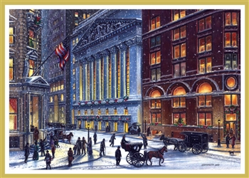 Wall Street Circa 1905 Holiday Card