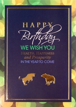 Happy Birthday Bull & Bear Prosperity Card