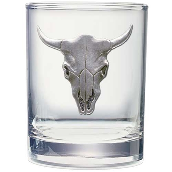 Texas Longhorn Steer Whiskey Glasses - Set of 2