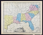 Antique Map of The Southern States - Wells & Minton 1856