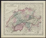 Colton's Switzerland Map -  1860s