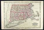 Johnson's Antique Map of Massachusetts, Connecticut & Rhode Island - 1864