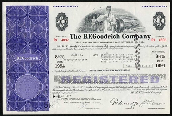 The B.F. Goodrich Company Stock Certificate