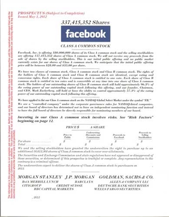 Facebook IPO Prospectus