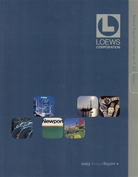 2003 Loews Corporation Annual Report