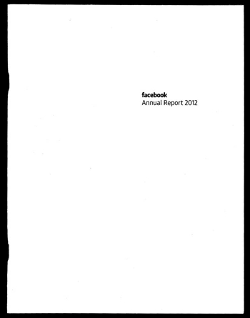 2012 Facebook Annual Report