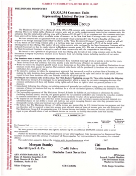 The Blackstone Group IPO Prospectus