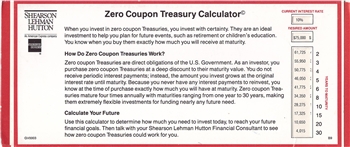 Shearson Lehman Hutton Zero Coupon Calculator