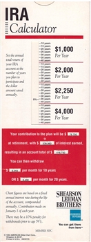 Shearson Lehman Brothers IRA Calculator