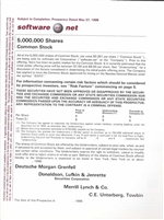 Software dot Net IPO Prospectus - 1998