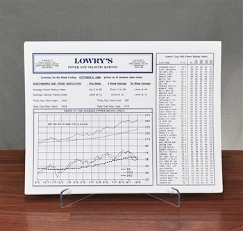 Lowry's Power & Velocity Ratings - Oct 6, 1989