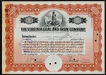 The Virginia Coal and Iron Co Stock Certificate - 1941