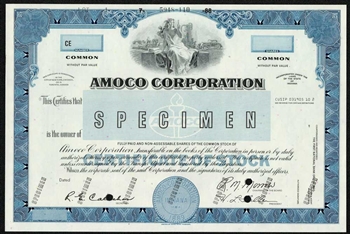 Amoco Corp Specimen Stock Certificate - 1988