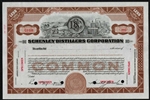 Schenley Distillers Specimen Stock Certificate - Whiskey