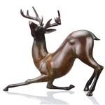 Contemporary Brass Deer Sculpture