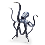 Grabby Octopus Sculpture - Hot Patina Brass