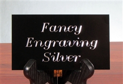 Silver Engraved Plate Up To 4"-8" - Free Shipping