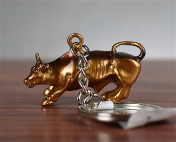 The Wall Street Bull Keychain