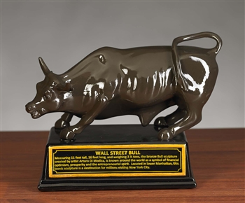 The Wall Street Bull Statue - Brown Finish - 6.5 Inch