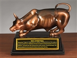 The Wall Street Bull Statue - Bronze Finish - 6.5 Inch