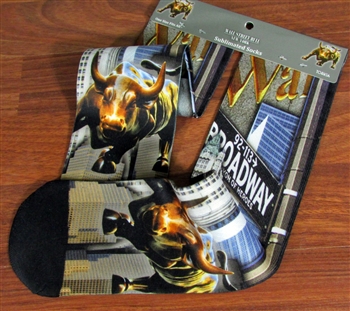 The Wall Street Bull Socks - Stock Market Socks