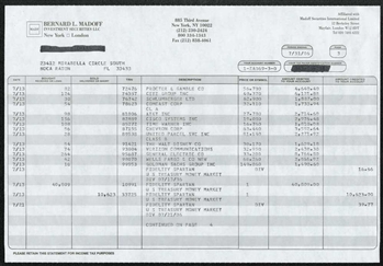 Bernie Madoff Account Statement - 2006 - Bernard L Madoff Investment Securities LLC