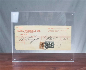 1934 Paine Webber Trade Ticket - NYSE